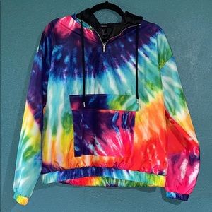 Tie dye rain hoodie